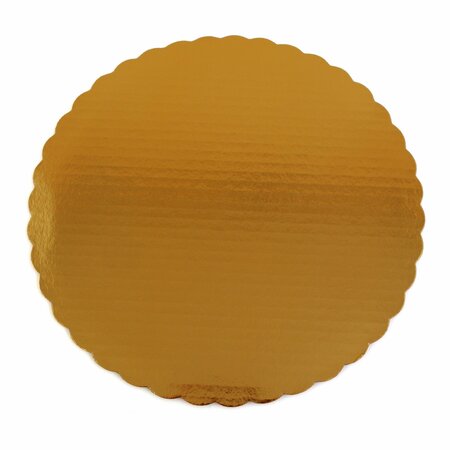 SCT Gold Cake Circles, Double Wall Construction, 14 in. Diameter, Gold, Paper, 50PK SCH 1630